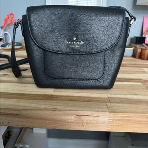 Kate Spade Black Crossbody Bag with Smooth Finish